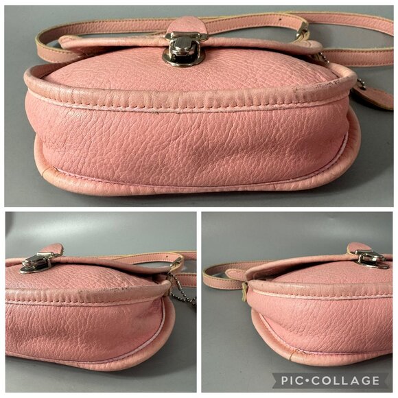 Roots Pink Leather Small Crossbody Bag - Picture 14 of 14